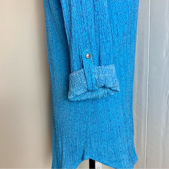 Kim Rogers Blue V-Neck Long Sleeve Top Large - Picture 9 of 11